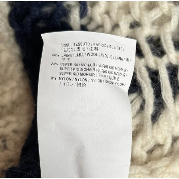 Saint Laurent Navy and White Striped Sweater